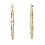 14KY 8.90 gm. Bujukan Hoop Pyramid Earrings - 50mm