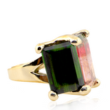 14KY 13.50 gm. Ring w/ Ametrine & Bi-Color Tourmaline