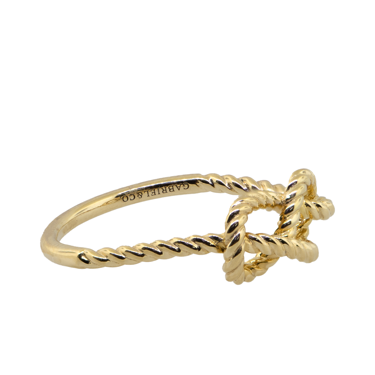 14KY Twisted Rope Pretzel Ring