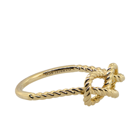14KY Twisted Rope Pretzel Ring