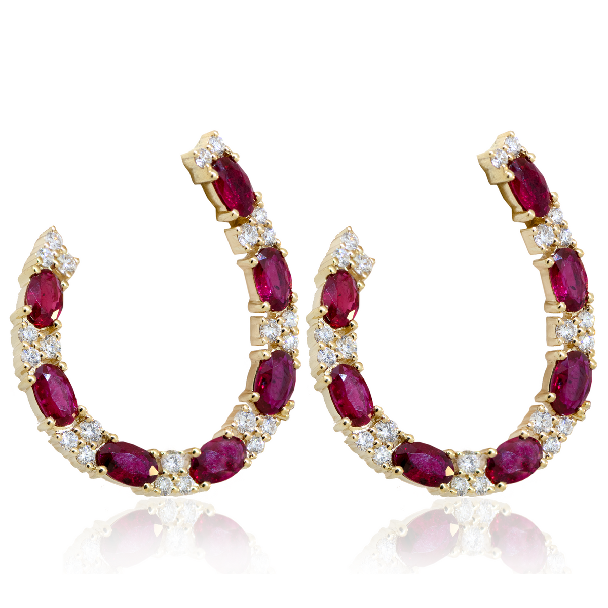 Ruby & Diamond Earrings