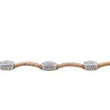 14KR 25.70 gm Diamond Station Bracelet