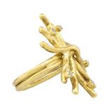 18KY 8.40 gm. Diamond "Coral" Ring