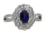 14KW Sapphire and Diamond Ring