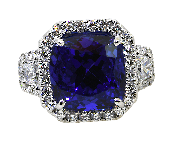 18KW Tanzanite and Diamond Ring