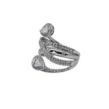 Diamond Crossover Bypass Ring