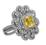 18KWY Fancy Diamond Rings