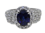 18KW Sapphire and Diamond Ring