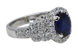 18KW Sapphire and Diamond Ring