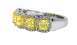18KWY Fancy Yellow and White Diamond Ring