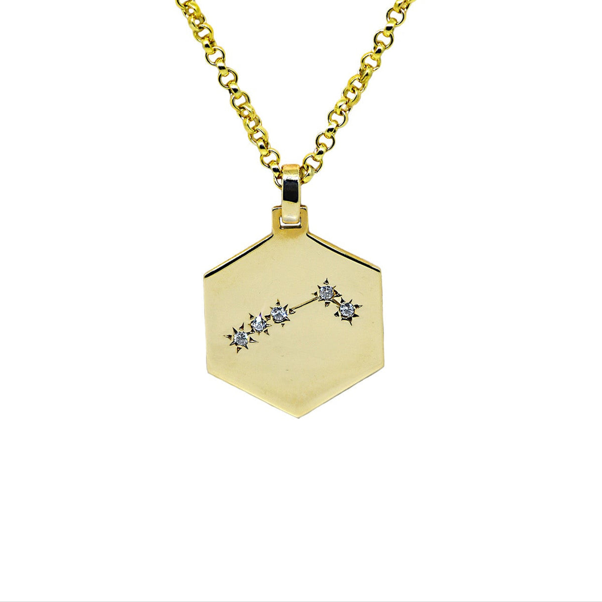 Diamond Pendant Aries Constellation