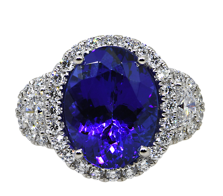 18KW Tanzanite and Diamond Ring