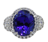 18KW Tanzanite and Diamond Ring