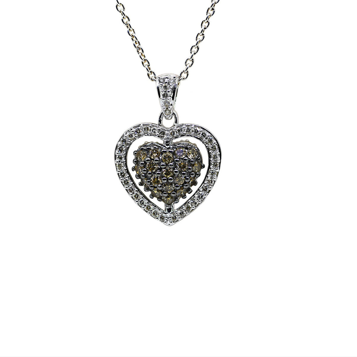 Reversible Diamond Heart Pendant