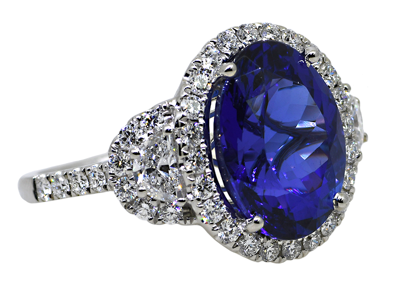 18KW Tanzanite and Diamond Ring