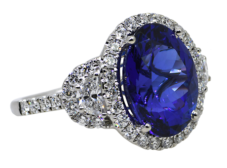 18KW Tanzanite and Diamond Ring