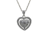 Reversible Diamond Heart Pendant