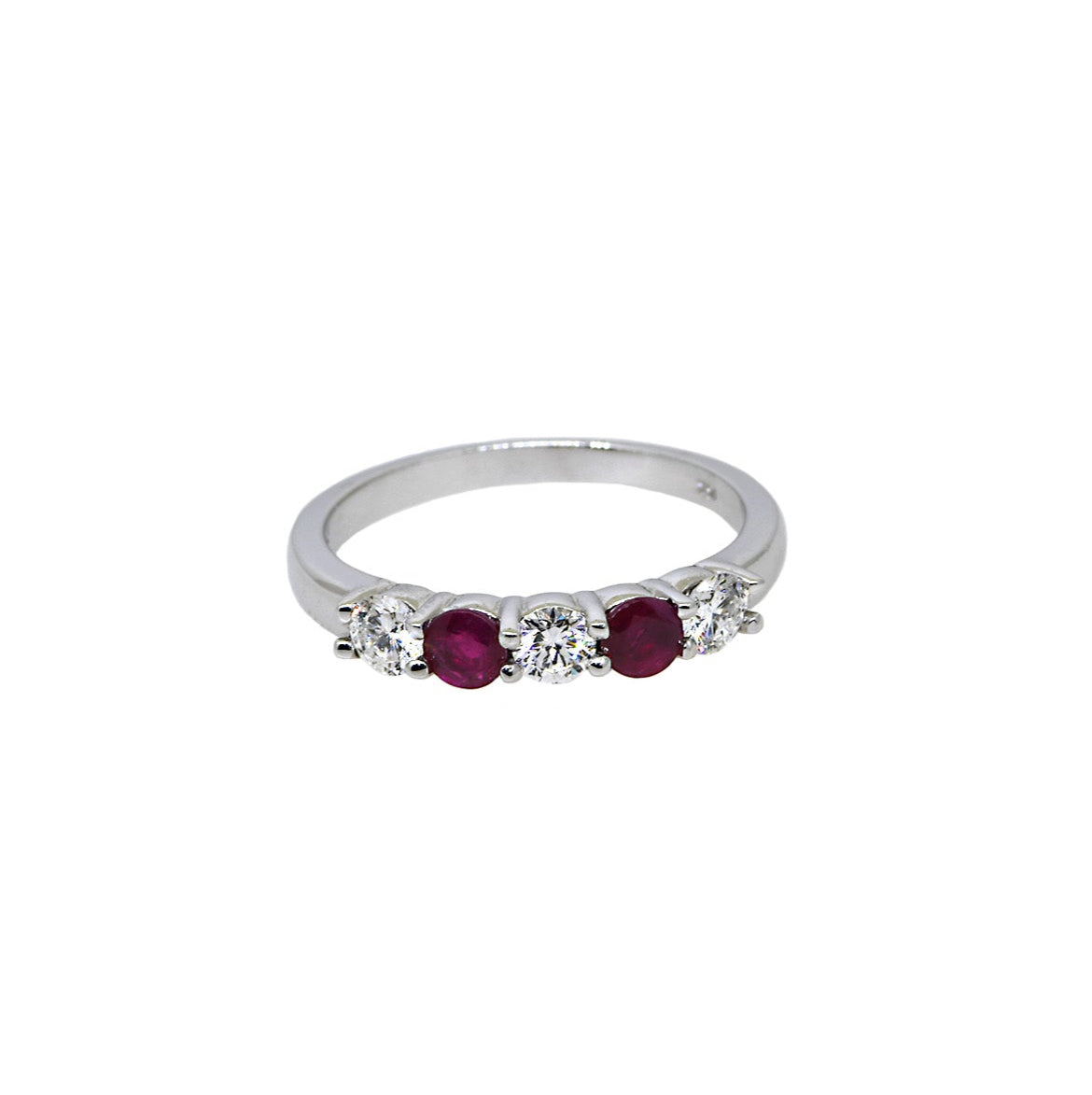 Ruby and Diamonds Ring Band