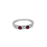 Ruby and Diamonds Ring Band