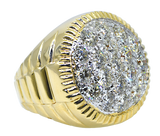 14KY Gents “Rolex” Ring w/ Diamonds