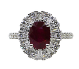 18KW Ruby and Diamond Ring