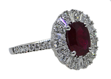 18KW Ruby and Diamond Ring