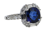 18KW Sapphire and Diamond Ring