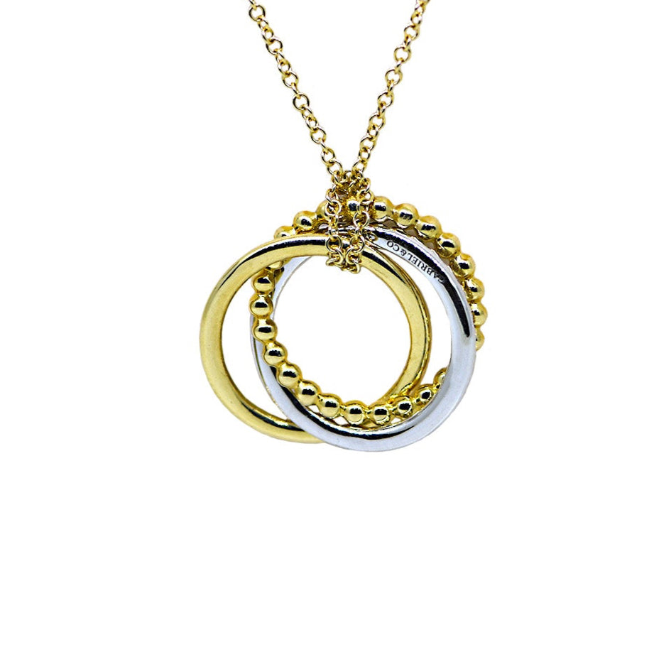 Diamond Necklace with Interlocking Circles