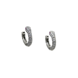 Pave Diamond Snake Hoop Earrings