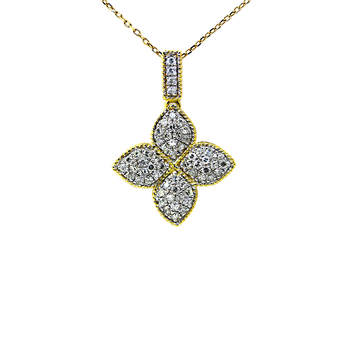 Diamond Flower Pendant