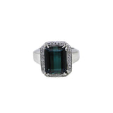 Tourmaline and Diamond White Gold Ring