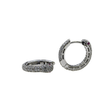 Pave Diamond Snake Hoop Earrings