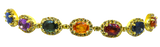 18KY Multi-Colored Sapphire and Diamond Bracelet