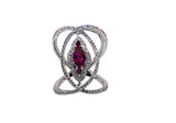 Fancy Ruby and Diamond Ring