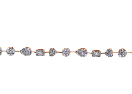 Diamond Multi-Shape Link Bracelet