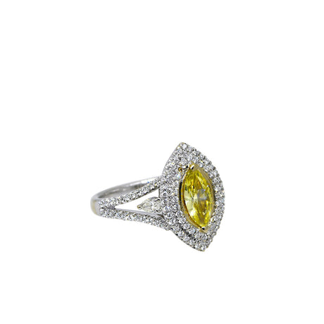 Natural Fancy Intense Yellow Ring