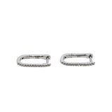 “U” Shaped Diamond Hoop Earrings