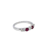Ruby and Diamonds Ring Band