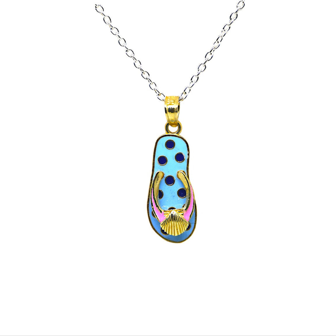 Enamel Flip Flop Pendant