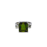 Tourmaline & Diamond White Gold Ring