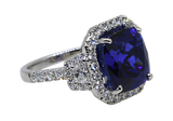 18KW Tanzanite and Diamond Ring