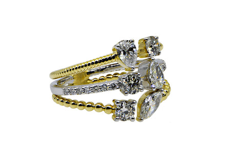 Fancy 6 Diamond Ring