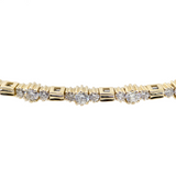 14KY 5.80 gm. Flexible Diamond Bangle Bracelet DI RBC 66=1.35ct
