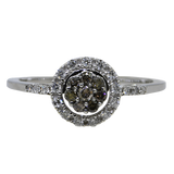 10KW White and Cognac Diamond Ring