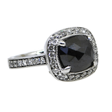 18KW Black and White Diamond Ring