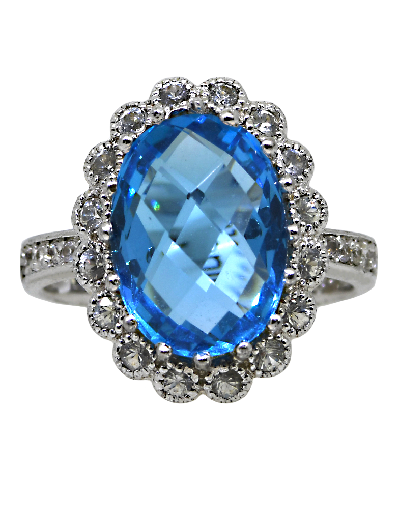 Sterling Silver Blue Topaz Ring