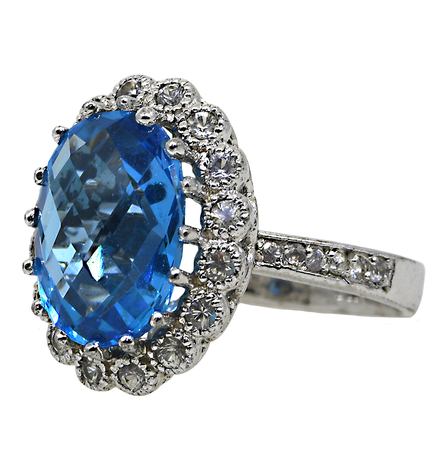 Sterling Silver Blue Topaz Ring