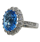 Sterling Silver Blue Topaz Ring