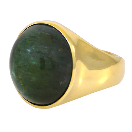 14KY Cat’s Eye Green Tourmaline Ring