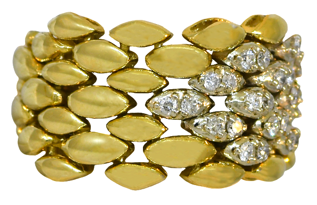 14KWY Diamond Flex Panther Ring